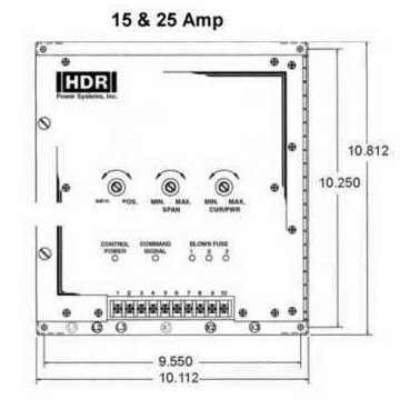 SHPF3 SCR Power Control 15-25A Dimensions